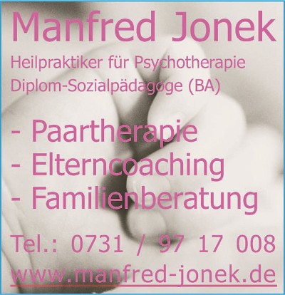 Praxis Manfred Jonek - Psychotherapie, Paartherapie, ELterncoaching, Erziehungsbertung, Familienberatung - Anzeige 'Kinder in der Stadt' Ulm